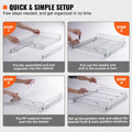 Pull Out Cabinet Organiser 34x53cm Chrome Steel Sliding Drawer