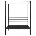 Artiss Metal Canopy Bed Frame QUEEN Size Black Heavy Duty Steel