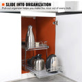 2-Tier Wire Pull Out Cabinet Under Sink Organizer 14x21 Inch Drawer Basket