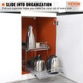 2-Tier Wire Pull Out Cabinet Organiser 14x21 Under Sink Drawer