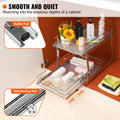 2-Tier Wire Pull Out Cabinet Organiser 14x21 Under Sink Drawer