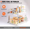 2-Tier Wire Pull Out Cabinet Organiser 14x21 Under Sink Drawer
