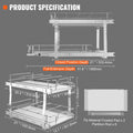 2-Tier Wire Pull Out Cabinet Organiser 14x21 Under Sink Drawer