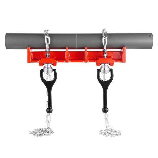 Pipe Welding Vise, 1/2 to 8-inch Pipe Welding Clamp with Dual Chains & Crank Handles, Heavy-Duty Cast Iron Welding Vise for a Variety of Pipes