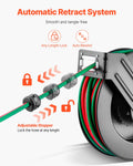Retractable Welding Hose Reel 1/4in x 50ft Oxygen Acetylene