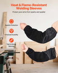 Flame Resistant Welding Sleeves Cowhide Leather FR Cotton Arm
