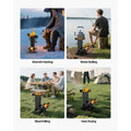 Camping Rocket Stove, Wood Burning Portable Rocket Stove with Carrying Bag for Backpacking, Carbon Steel, Burn Wood, Twigs or Sticks for Outdoor Cooking, Backyard, Camp Cooking, Heating, Black