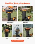 Camping Rocket Stove Wood Burning Portable Carbon Steel Outdoor Cook
