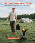 Camping Rocket Stove Wood Burning Portable Carbon Steel Outdoor Cook