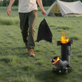 Camping Rocket Stove Wood Burning Portable Carbon Steel Outdoor Cook