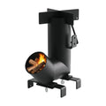 Camping Rocket Stove Wood Burning Portable Carbon Steel Outdoor Cook