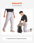 Flame-Resistant Cargo Pants Men 100% Cotton Grey M