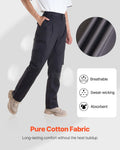 FR Flame Resistant Cotton Cargo Pants Men Black M Multi-Pocket