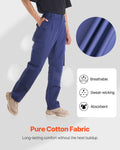 FR Flame-Resistant Cargo Pants Men 100% Cotton XXL Dark Blue