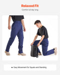 FR Flame-Resistant Cargo Pants Men 100% Cotton XXL Dark Blue
