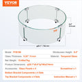 Fire Pit Wind Guard 740x214mm Round Tempered Glass Flame Shield