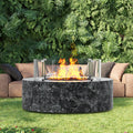 Fire Pit Wind Guard 740x214mm Round Tempered Glass Flame Shield