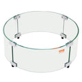 Fire Pit Wind Guard 740x214mm Round Tempered Glass Flame Shield