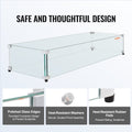 Glass Wind Guard Rectangular Fire Pit Table 773x367mm 8mm Tempered