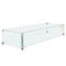 Glass Wind Guard Rectangular Fire Pit Table 924x417mm 8mm Tempered