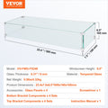 Gas Fire Pit Wind Guard Square 595x190x165mm 8mm Tempered Glass