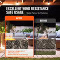 Glass Wind Guard for Rectangular Fire Pit Table 748 x 340 x 165 mm, 8mm Thick and Sturdy Tempered Glass Panel with Hard Aluminum Corner Bracket & Rubber Feet, Easy to Assemble