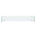 Glass Wind Guard for Rectangular Fire Pit Table 748 x 340 x 165 mm, 8mm Thick and Sturdy Tempered Glass Panel with Hard Aluminum Corner Bracket & Rubber Feet, Easy to Assemble