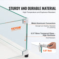 Glass Wind Guard Rectangular Fire Pit Table 748x340mm 8mm Tempered