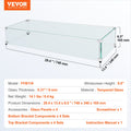 Glass Wind Guard Rectangular Fire Pit Table 748x340mm 8mm Tempered