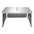 Fire Pit Heat Deflector 645x645mm Square Stainless Steel Wood Burn
