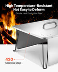 Fire Pit Heat Deflector 645x645mm Square Stainless Steel Wood Burn