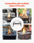 Fire Pit Heat Deflector 645x645mm Square Stainless Steel Wood Burn