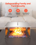 Fire Pit Heat Deflector 645x645mm Square Stainless Steel Wood Burn