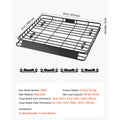 Roof Rack Cargo Carrier, 1095 x 1270 x 105 mm, Universal Rooftop Cargo Basket, Car Top Luggage Holder with 68 kg Max Load Capacity, 4.1 in Fence, Anti-Rust Alloy Steel, Wind Fairing, for SUV Car