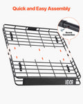 Roof Rack Cargo Carrier 1095x1270mm 68kg Alloy Steel SUV