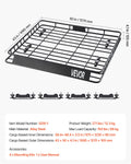 Roof Rack Cargo Carrier 1095x1270mm 68kg Alloy Steel SUV
