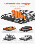 Roof Rack Basket 1300x910mm Universal Cargo Carrier 90.7kg
