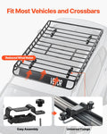 Roof Rack Basket 1300x910mm Universal Cargo Carrier 90.7kg