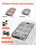Roof Rack Basket 1625x990mm Universal Cargo Carrier 113kg Load