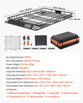 Roof Rack Basket 1625x990mm Universal Cargo Carrier 113kg Load