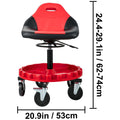 Rolling Garage Stool 300LBS Adjustable Mechanic Work Shop Seat w/Casters