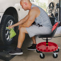Rolling Garage Stool 300LBS Adjustable Mechanic Workshop Seat