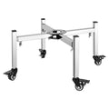 Fire Pit Stand Adjustable 38-68.6cm Stainless Steel 4 Casters
