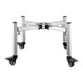 Fire Pit Stand Adjustable 38-68.6cm Stainless Steel 4 Casters