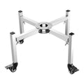 Fire Pit Stand Adjustable 38-68.6cm Stainless Steel 4 Casters