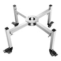 Fire Pit Stand Adjustable 38-68.6cm Stainless Steel 4 Casters