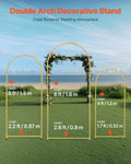 Wedding Arch Backdrop Stand Set 3 Metal Gold Easy Assemble
