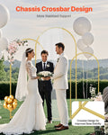 Wedding Arch Backdrop Stand Set 3 Metal Gold Easy Assemble