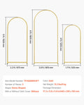 Wedding Arch Backdrop Stand Set 3 Metal Gold Easy Assemble