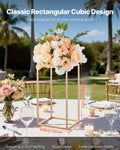 Wedding Flower Stand 10PCS 40cm Column Gold Acrylic Floral Display